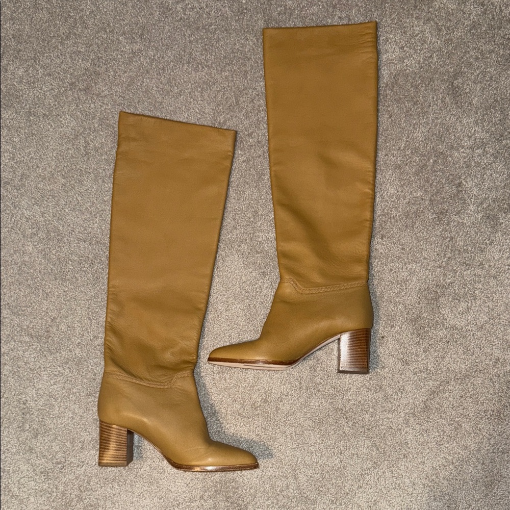 Tamara Mellon knee high leather heeled boot